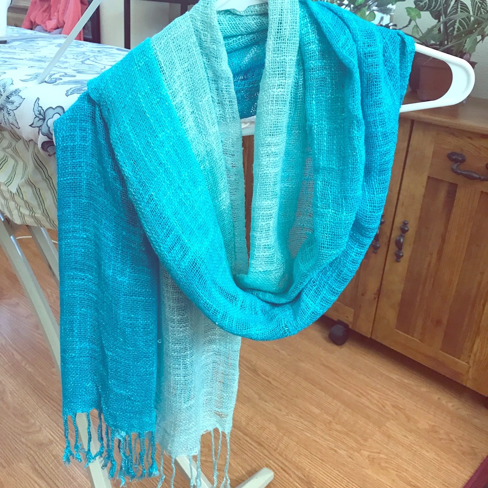 Blue ombré scarf